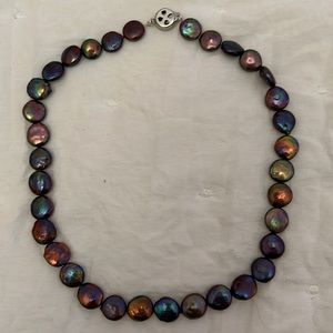 Beaded choker necklace. Multi color.